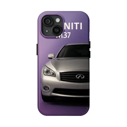 Infiniti M37 Silver Car Purple Background