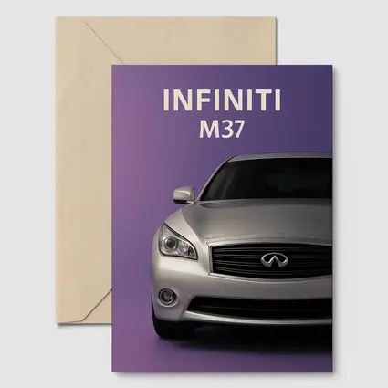 Infiniti M37 Silver Car Purple Background