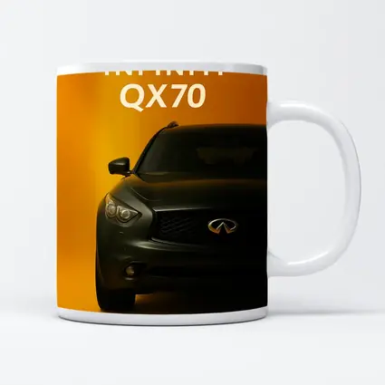 Infiniti QX70 Dark SUV Yellow Background