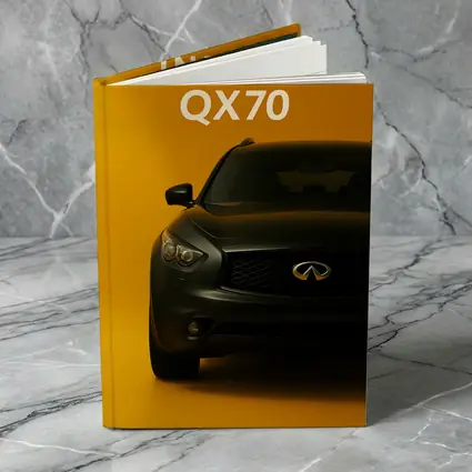 Infiniti QX70 Dark SUV Yellow Background