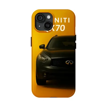 Infiniti QX70 Dark SUV Yellow Background