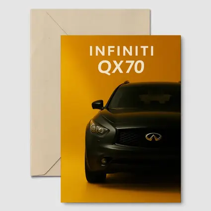 Infiniti QX70 Dark SUV Yellow Background