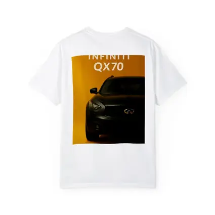 Infiniti QX70 Dark SUV Yellow Background