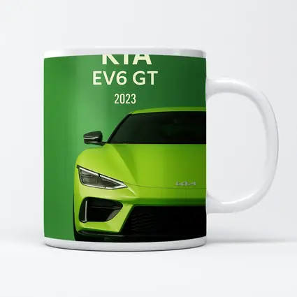 Kia EV6 GT Green Front View Art