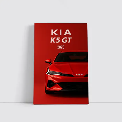 Kia K5 GT 2023 Red Car Front View