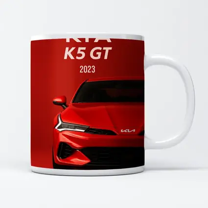 Kia K5 GT 2023 Red Car Front View
