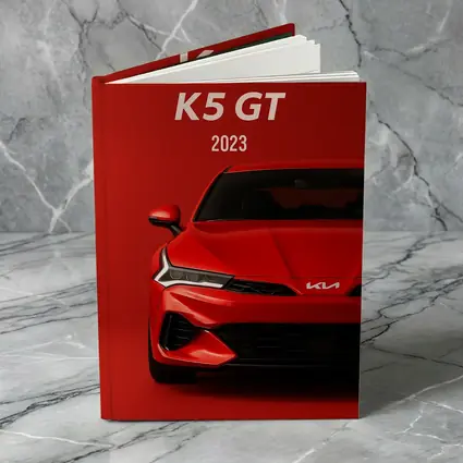 Kia K5 GT 2023 Red Car Front View