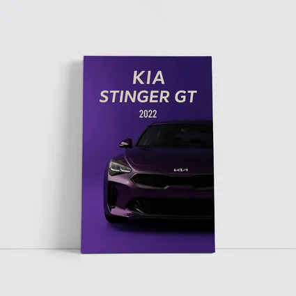 Kia Stinger GT Purple Background Car Art