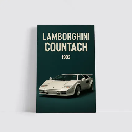 Lamborghini Countach 1982 Dark Green Background