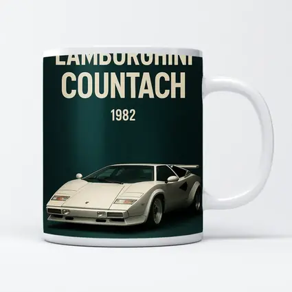 Lamborghini Countach 1982 Dark Green Background