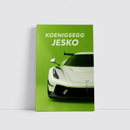 Koenigsegg Jesko White Supercar Green Background