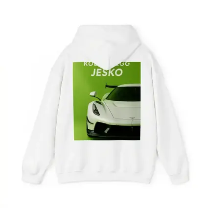 Koenigsegg Jesko White Supercar Green Background
