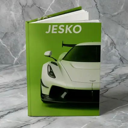 Koenigsegg Jesko White Supercar Green Background