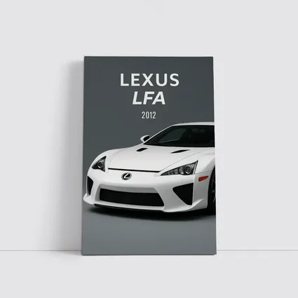 Lexus LFA White Supercar Gray Background