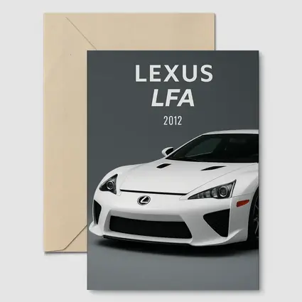 Lexus LFA White Supercar Gray Background
