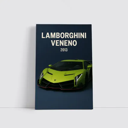 Lamborghini Veneno Green Supercar Dark Background