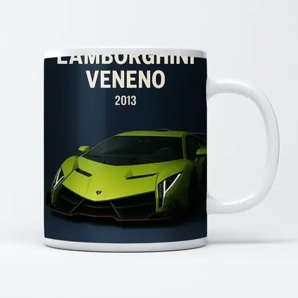 Lamborghini Veneno Green Supercar Dark Background