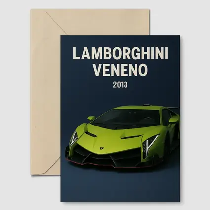 Lamborghini Veneno Green Supercar Dark Background