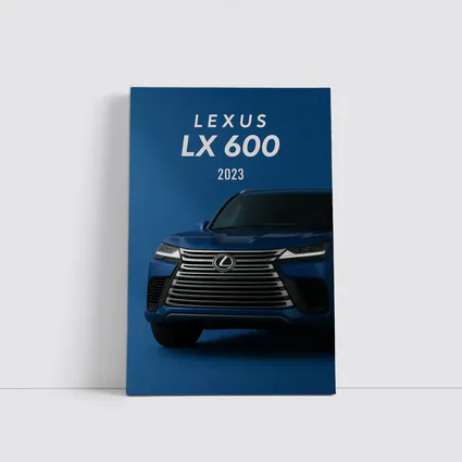 Lexus LX 600 2023 Blue Background Art