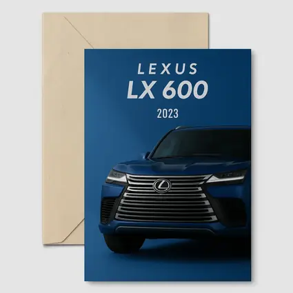 Lexus LX 600 2023 Blue Background Art