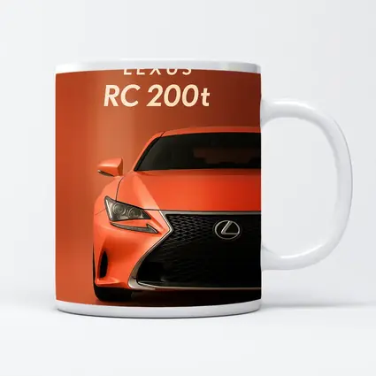 Lexus RC 200t Orange Sports Car Front View