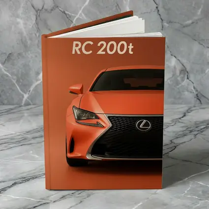 Lexus RC 200t Orange Sports Car Front View