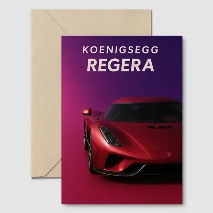 Koenigsegg Regera Red Supercar Purple Background