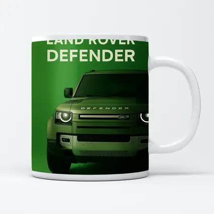 Land Rover Defender Front View Green Background