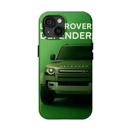 Land Rover Defender Front View Green Background