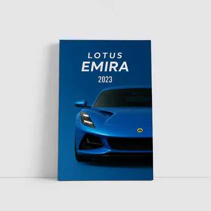Lotus Emira Blue Sports Car Front View