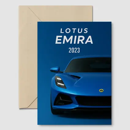Lotus Emira Blue Sports Car Front View