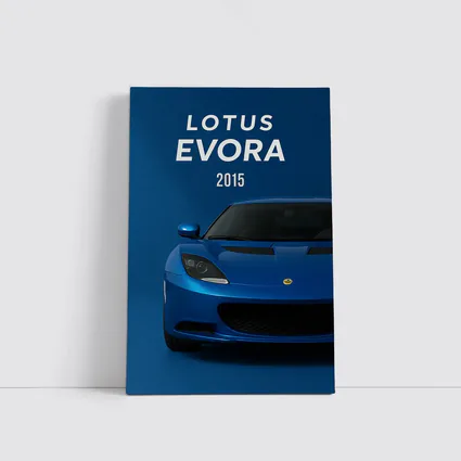 Lotus Evora Blue Sports Car Front View