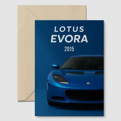 Lotus Evora Blue Sports Car Front View