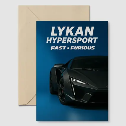 Lykan Hypersport Fast Furious Blue Background