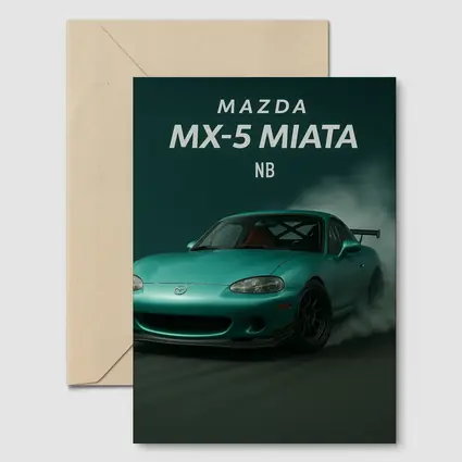 Mazda MX-5 Miata NB Teal Drift Smoke