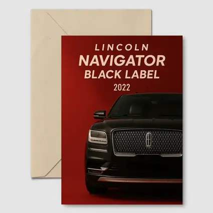 Lincoln Navigator Black Label Dark Red Background