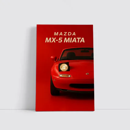 Mazda MX-5 Miata Red Minimalist Front View