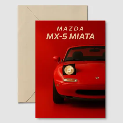 Mazda MX-5 Miata Red Minimalist Front View
