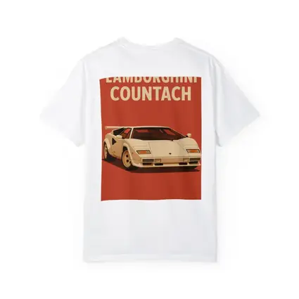 Lamborghini Countach Classic Red Retro Art
