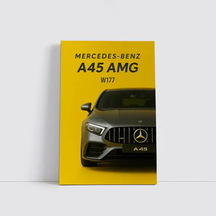 Mercedes Benz A45 AMG Yellow Background