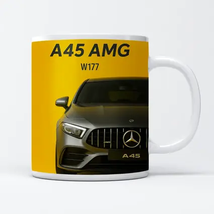 Mercedes Benz A45 AMG Yellow Background