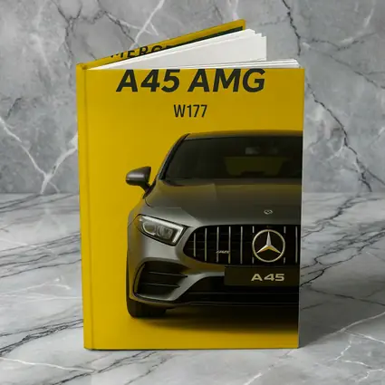 Mercedes Benz A45 AMG Yellow Background