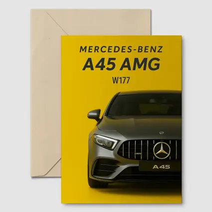 Mercedes Benz A45 AMG Yellow Background