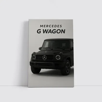 Mercedes G Wagon Black Minimal Gray Background
