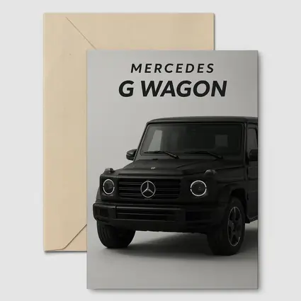 Mercedes G Wagon Black Minimal Gray Background