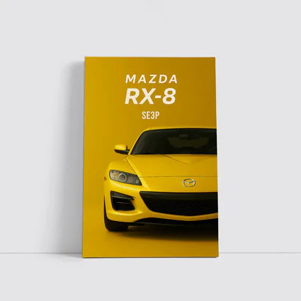 Mazda RX-8 SE3P Yellow Sport Car Art