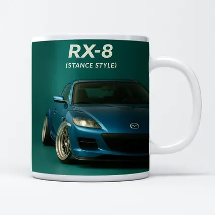 Mazda RX-8 Stance Style Teal Background