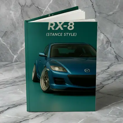 Mazda RX-8 Stance Style Teal Background