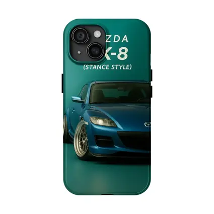 Mazda RX-8 Stance Style Teal Background