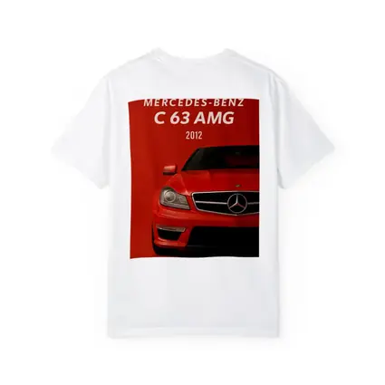 Mercedes Benz C63 AMG Red Background Art